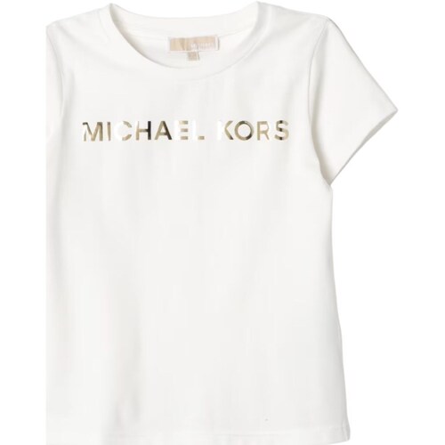 Textil Rapariga LANVIN monogram-print polo shirt MICHAEL Michael Kors R30002 Branco