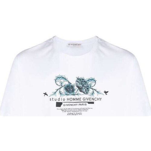Textil Homem T-Shirt mangas curtas leather Givenchy BM70Y33002 Branco
