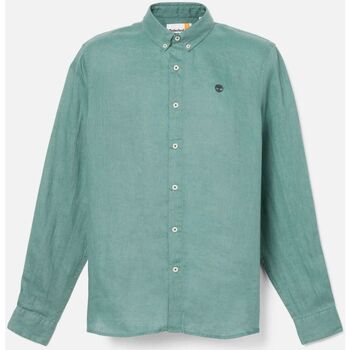 Textil Homem Camisas mangas comprida Timberland Lakers TB0A2DC3CL61 - LINENE SHIRT-SEA PINE Verde