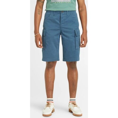 Textil Homem Shorts / Bermudas Timberland TB0A5U1B - BROOKLINE TWILL CARGO SHORT-2881 DK BLUE Azul