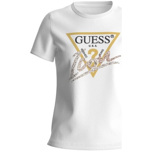 Textil Mulher T-shirts e Pólos Guess W4GI20 I3Z14 Branco