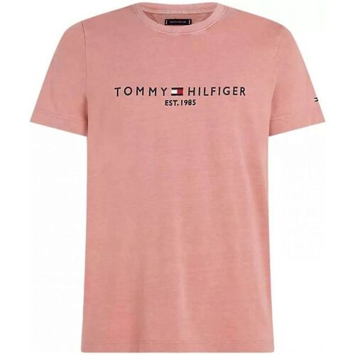 Textil Homem T-shirts e Pólos Tommy Hilfiger MW0MW35186-TJ5 TEABERRY BLOSSOM Rosa