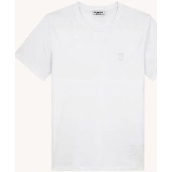 Textil Homem T-shirts embroidered e Pólos Dondup US198 JF0271U-FS6 DU 000 Branco
