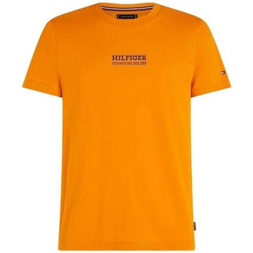 Textil Homem T-shirts e Pólos Tommy Hilfiger MW0MW34387 Laranja