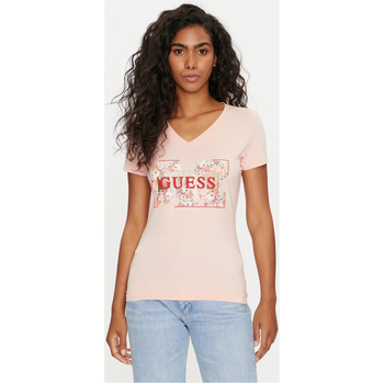 Textil Mulher T-shirts e Pólos Guess W4GI23 J1314 Rosa