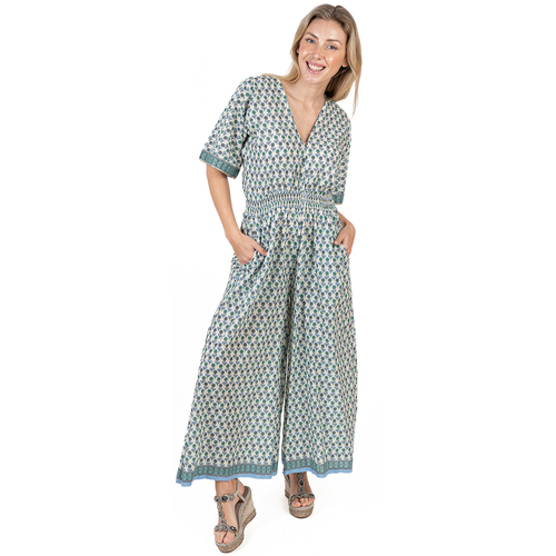 Textil Mulher Macacões/ Jardineiras Isla Bonita By Sigris Bun Azul