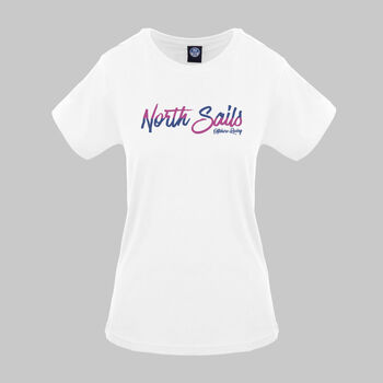 Textil Mulher T-shirt avec imprimé et surpiqûres Noir délavé North Sails - 9024310 Branco