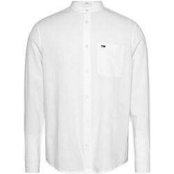 Textil Homem Camisas mangas comprida Tommy Jeans  Branco