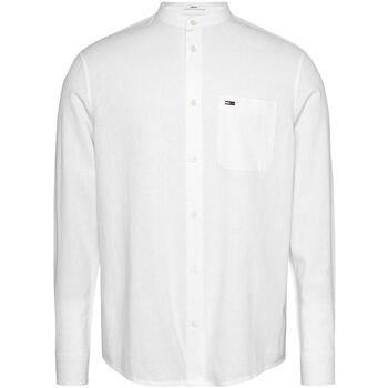Textil Homem Camisas mangas comprida Tommy Jeans  Branco