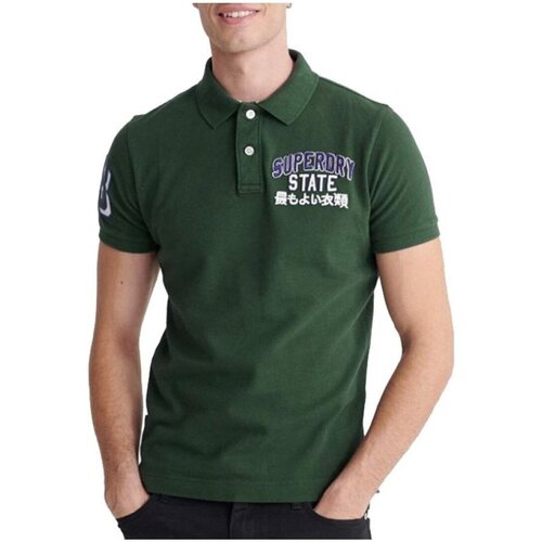 Textil Homem T-shirts e Pólos Superdry M1110008A Verde