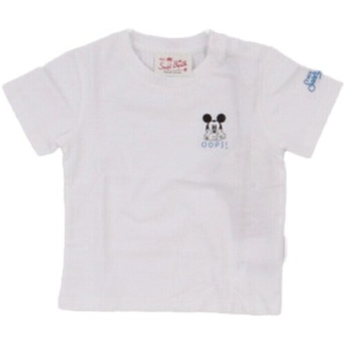 Textil Rapaz TEEN t-shirt med flerfärgad logotyp Mc2 Saint Barth POT0002 01252F Branco