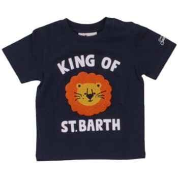 Textil Rapaz TEEN t-shirt med flerfärgad logotyp Mc2 Saint Barth TSH0001 00007F Azul