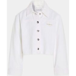 Textil Rapariga Casacos  Calvin Klein Jeans IG0IG02390 DENIM JKT-WHITE DENIM Branco