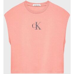 T-shirt Calvin Klein avec le logo de la marque brodé sur le devant