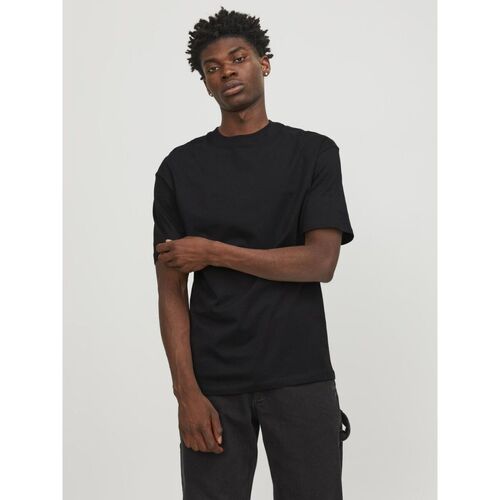 Textil Homem T-shirts e Pólos Jack & Jones 12249319 BRADLEY-BLACK Preto