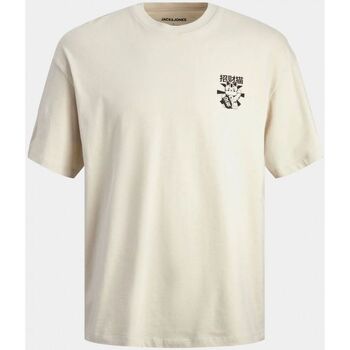 Textil Homem T-shirts e Pólos Jack & Jones 12249223 DIRK-MOONBEAM Bege