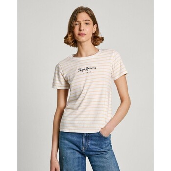 Textil Mulher T-shirts e Pólos Pepe jeans PL505876 ELBA Amarelo