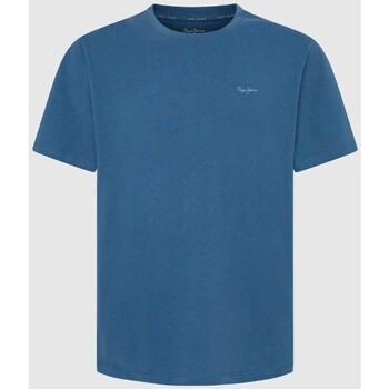 Textil Homem T-Shirt mangas curtas Pepe semi-sheer JEANS PM509206 CONNOR Azul
