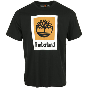 Textil Homem T-Shirt mangas curtas Timberland Colored Short Sleeve Tee Preto
