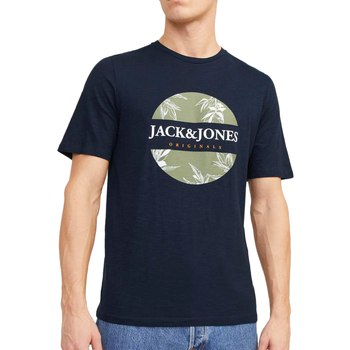 Textil Homem T-shirts e Pólos Jack & Jones  Azul