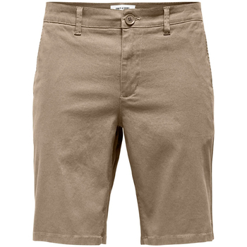 Textil Homem Shorts / Bermudas Only & Sons   Bege