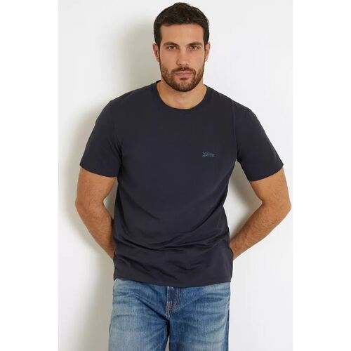 Textil Homem T-shirts e Pólos Guess M4GI70 KC9X0 BASIC PIMA-G7V2 SMART BLUE Azul