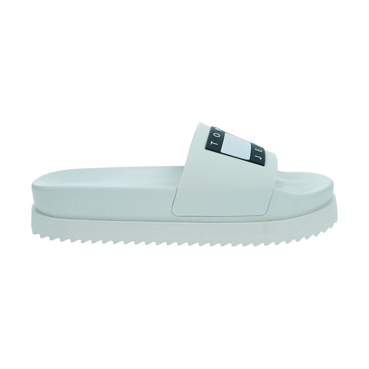 Sapatos Mulher Chinelos Tommy Hilfiger Elevated Flatform Slide Branco