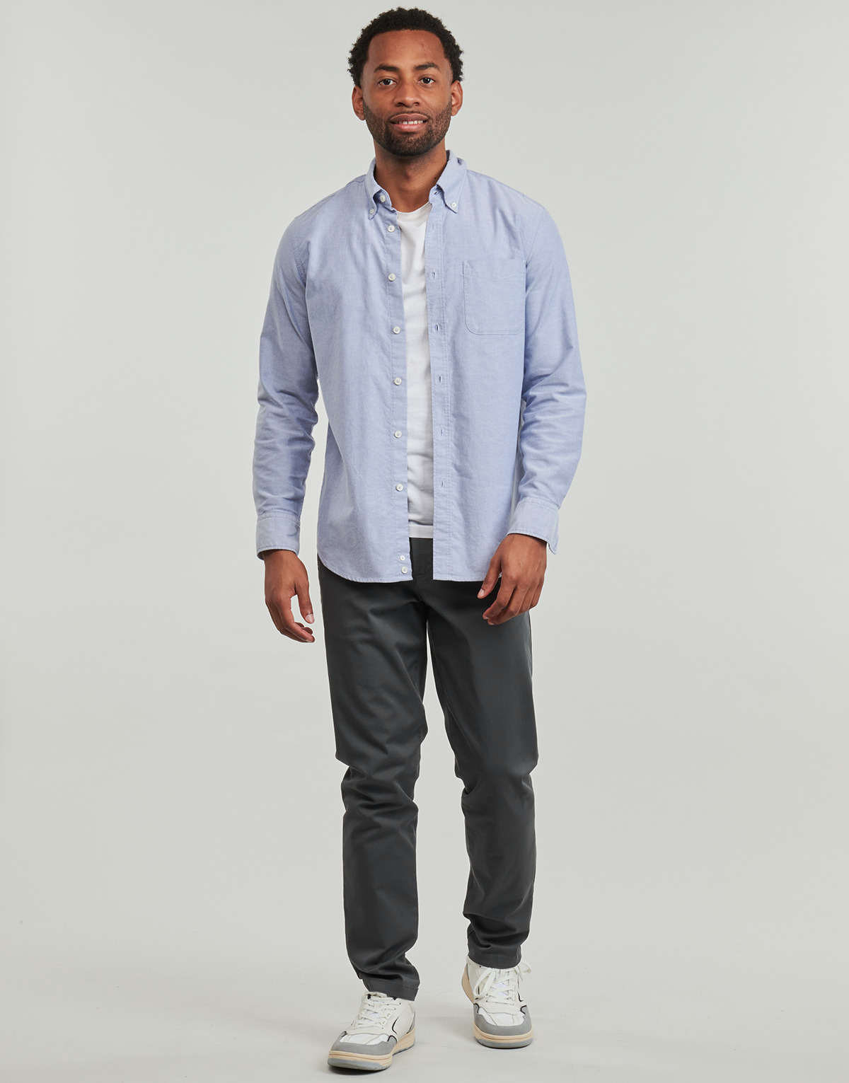 Textil Homem Chinos Selected SLHSLIM-NEW MILES 175 FLEX CHINO Cinza