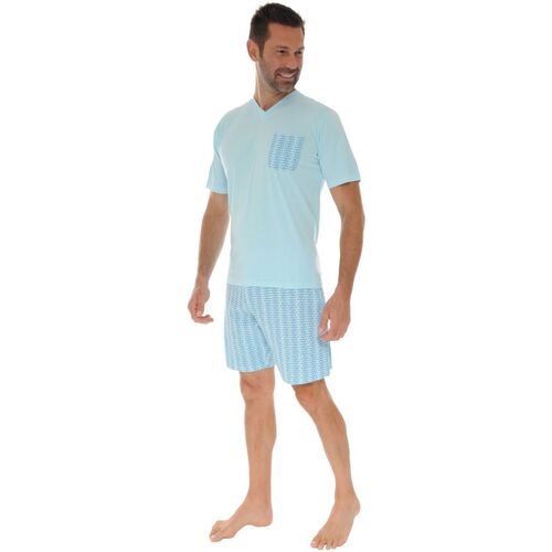 Textil Homem Pijamas / Camisas de dormir Christian Cane HEMELIEN Azul