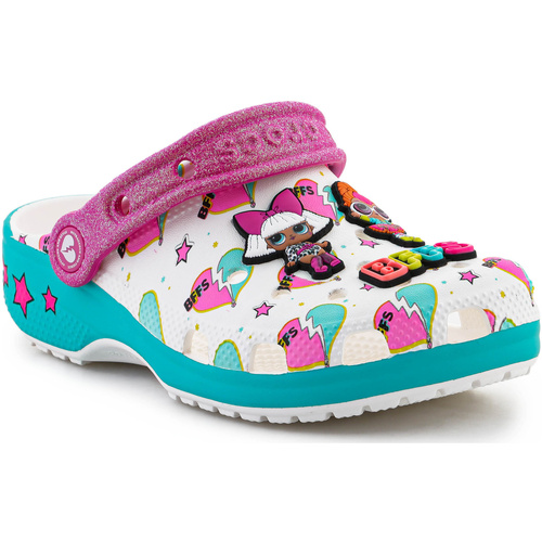 Sapatos Rapariga Sandálias Crocs Mules Pantoletten Crocs Mules Classic Slide 206121 Black Kids 209466-100 Multicolor