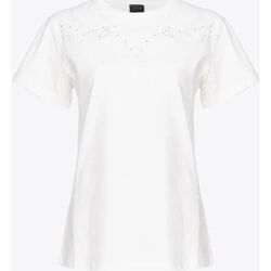 Textil Mulher T-shirts e Pólos Pinko VANILLA SKY 103730 A1XR-Z05 Branco