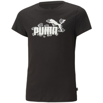 Textil Rapariga T-Shirt mangas curtas Puma  Preto