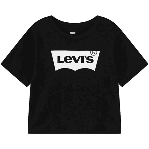 Textil Rapariga T-shirts e Pólos Levi's  Preto