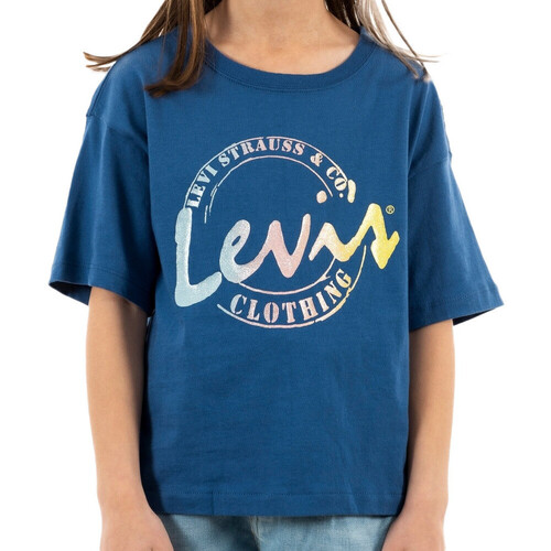 Textil Rapariga T-Shirt mangas curtas Levi's  Azul