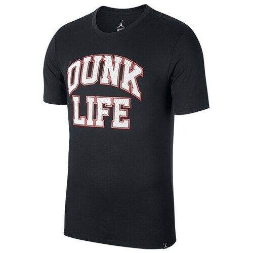 Textil Homem T-Shirt mangas curtas Nike Air Jordan Rise Basketball Verbiage Preto