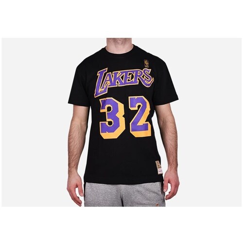 Textil Homem T-Shirt mangas curtas Mitchell And Ness BNN3CW19045LALBLCK84EJH Preto