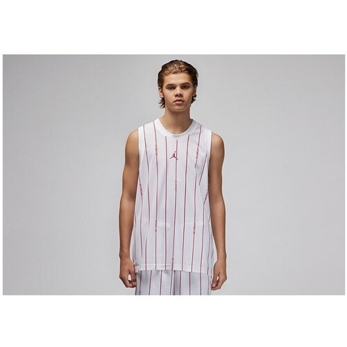 Textil Homem T-Shirt mangas curtas Nike Air Jordan Essentials Cor bege, Branco