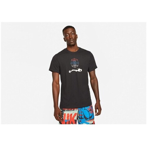 Textil Homem T-Shirt mangas curtas Nike Kyrie Irving Preto