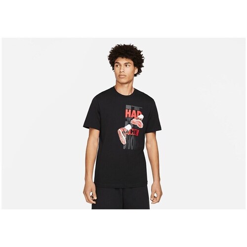 Textil Homem T-Shirt mangas curtas Nike Air Jordan Game 5 Preto