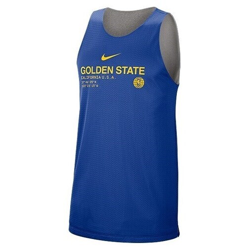 Textil Homem T-Shirt mangas curtas Nike Nba Golden State Warriors Standard Issue Reversible Cinzento, Azul