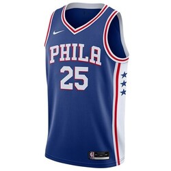 Textil Homem T-Shirt mangas curtas Nike Nba Philadelphia 76ers Ben Simmons Icon Edition Marinho