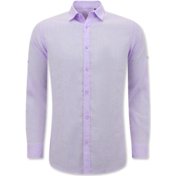 Textil Homem Camisas mangas comprida Enos 151363917 Violeta
