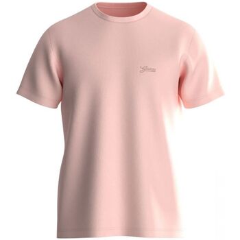 Textil Homem T-shirts e Pólos Guess M4GI70 KC9X0 BASIC PIMA-A61D SUNWASH PINK Rosa