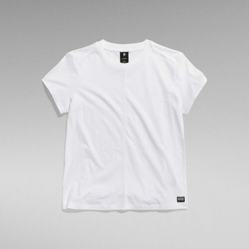 Textil Mulher T-shirts e Pólos G-Star Raw D24499-4107 FRONT SEAM R T-110 WHITE Branco
