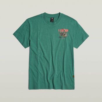 Textil Homem T-shirts e Pólos G-Star Raw D24687-C372 HEADPHONES-G282 SPRUCE Verde