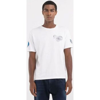 Textil Homem T-shirts e Pólos Replay M6763.23608P-801 Branco
