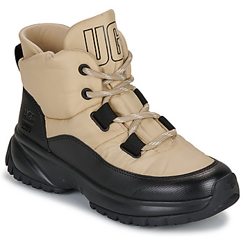 Sapatos Mulher Botas de neve UGG YOSE PUFFER LACE Bege / Preto