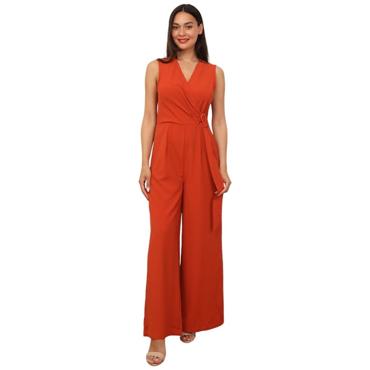 Textil Mulher Macacões/ Jardineiras La Modeuse 71040_P166535 Laranja