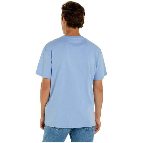 Textil Homem T-shirt mangas compridas Tommy Jeans  Azul