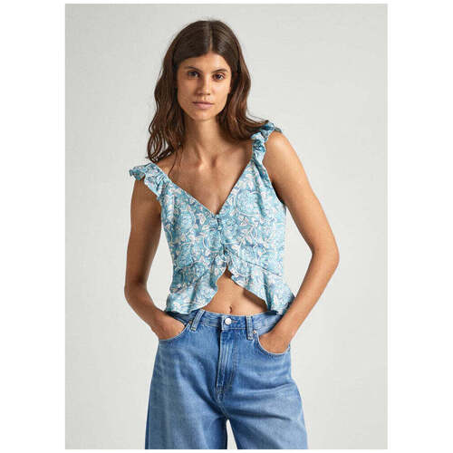 Textil Mulher camisas Pepe jeans PL304799-558-3-31 Azul